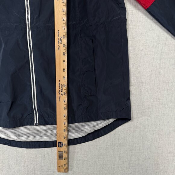 Tommy Hilfiger Windbreaker Jacket Colorblock Navy Red White Zip Front Size S - Picture 6 of 9